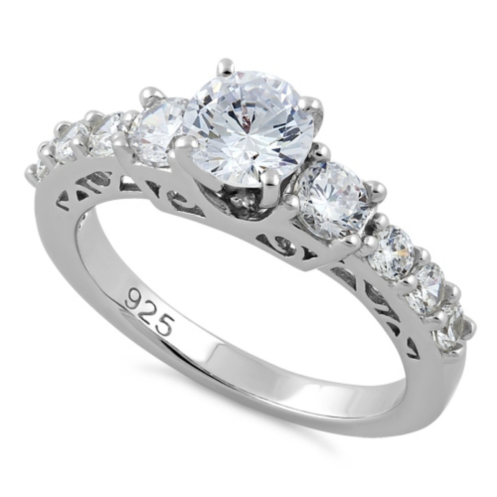 Sterling Silver CZ Anniversary Style Ring
